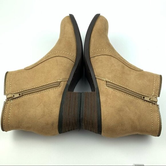 Just fab Tuvee ankle booties 7 37.5 tan western - Picture 6 of 12